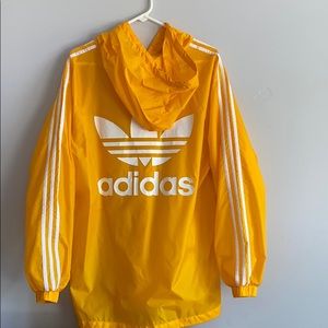 Yellow adidas windbreaker